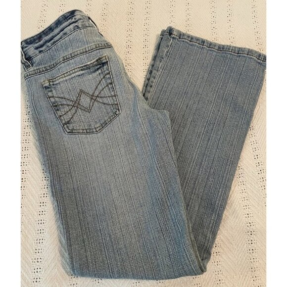 Mudd Jeans - Juniors Size 7 denim kick boot Flare Distressed Y2K - Picture 1 of 8